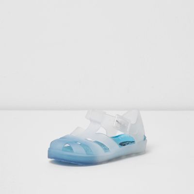 Mini boys blue fade jelly sandals